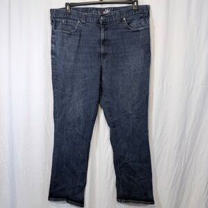 Synergy Jeans Straight Leg Dark Wash Blue Five Pocket 42 x 30
